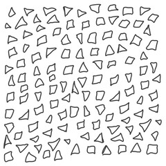Hand drawn doodles, triangles. Freehand Abstract background in geometric style. Scribble.