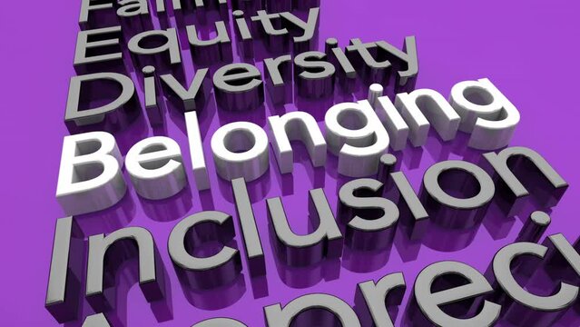 Belonging Diversity Equity Inclusion DEIB Workplace Fairness Welcoming 3d Animation