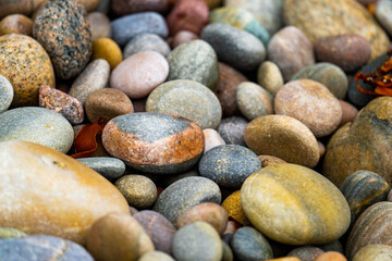 Close up of a pile of pebbles