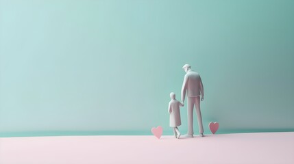 Fond de vacances de fête des pères moderne minimaliste, generative ai