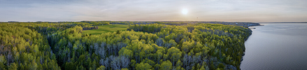 Aerial Of Spring Landscape