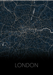 London England capital modern city map design