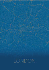 London England capital modern city map design