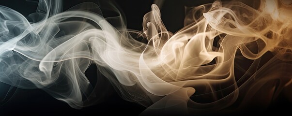 Banner abstract smoke background. Ai generative.