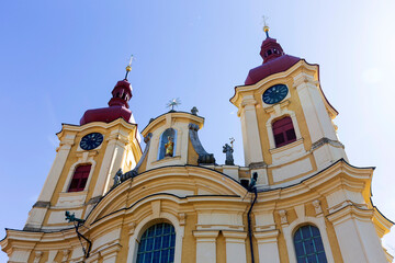 Obraz premium Baroque Basilica of the Visitation Virgin Mary, place of pilgrimage, Hejnice, Czech Republic