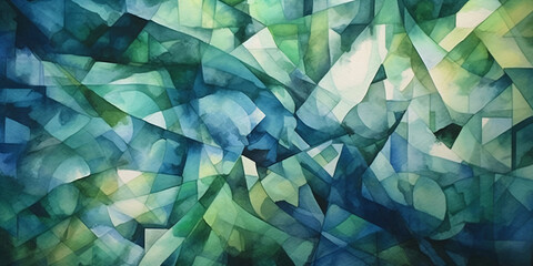 creative chaos - scattered watercolour style pattern, colorful abstract painting, generative ai