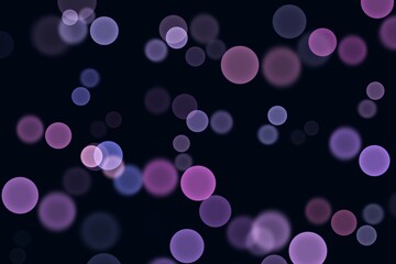 Abstract pink, blue, purple bubbles. Festive soft background with colored circles.