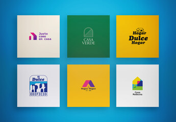 Conjunto de logotipos inmobiliarios