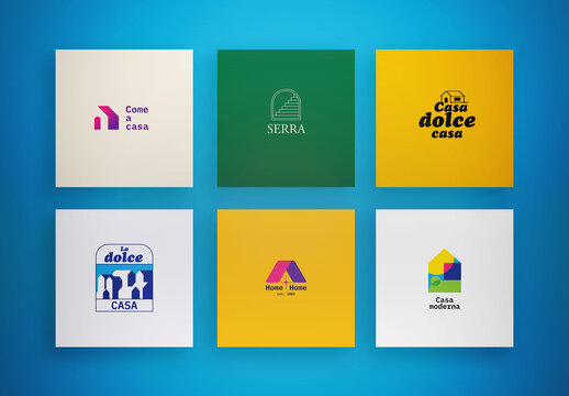 Set di loghi per il settore immobiliare