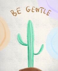 Wallpaper cactus watercolor