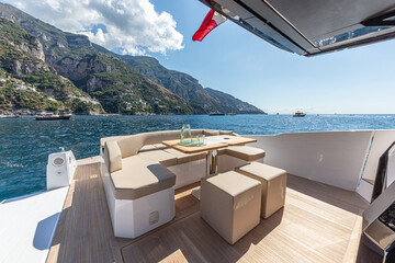 yacht view on board on the sea - 603520577
