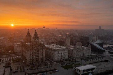Fototapeta na wymiar Liverpool Sunrise