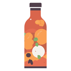 Fresh organic fruit and vegetable drink bottle