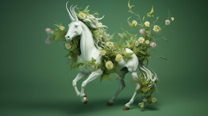 Obraz premium 3d render illustration of a unicorn