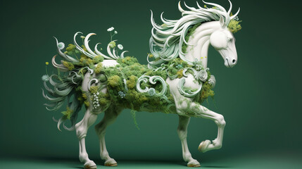 Obraz premium 3d render illustration of a unicorn