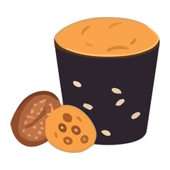 Fresh organic fruit in a cute mug