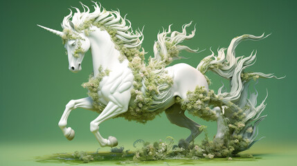 Obraz premium 3d render illustration of a unicorn