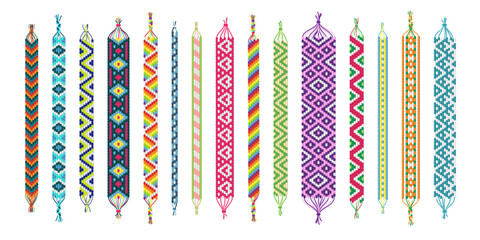 Handmade bracelets. Friendship craft hippy bracelet, thread macrame pattern design