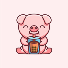 ILLUSTRATION OF PIG BOBA