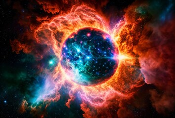 Obraz na płótnie Canvas Universe explosion Supernova, Generative AI