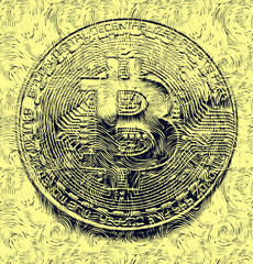 Yellowed Identity: Bitcoin's Fingerprint in Golden Hue