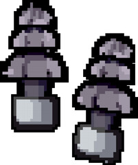 Obraz premium equipment earplugs noise game pixel art retro vector. bit equipment earplugs noise. old vintage illustration