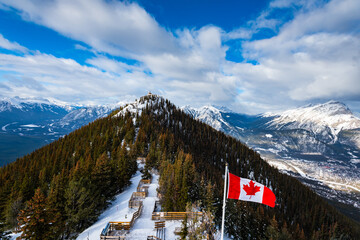 Scenic mountain views from the Banff National Park  Gondola Alberta Canada © BGSmith
