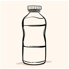 bottle doodle icon vector