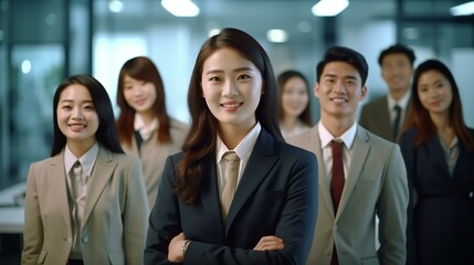 Fototapeta premium オフィスにいる女性経営者・ビジネスウーマン（Generative AI） 