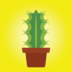 plant in a pot vector and illustration