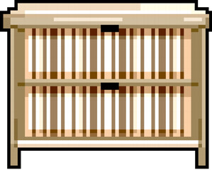 storage file cabinet game pixel art retro vector. bit storage file cabinet. old vintage illustration