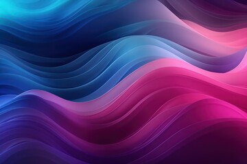 Abstract background with colorful waves in cold colors. AI generated, human enhanced.