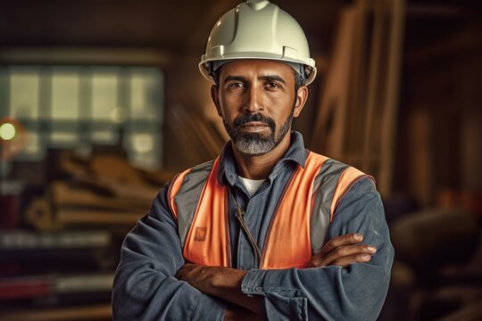 Arab man is a professional engineer. Male leading specialist of the project. AI generated, human enhanced