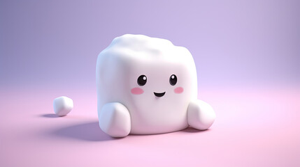 3D cute creatures marshmallow