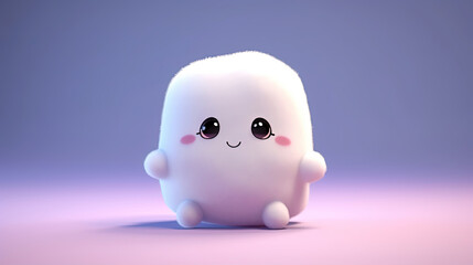 3D cute creatures marshmallow
