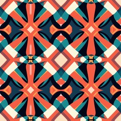 Geometric Seamless Pattern. Made by Generative AI.