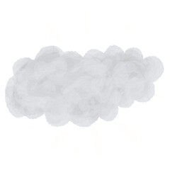Ilustración nube sin fondo, con textura pintura