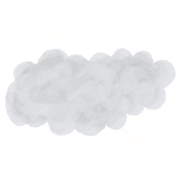 Ilustraci&oacute;n nube sin fondo, con textura pintura