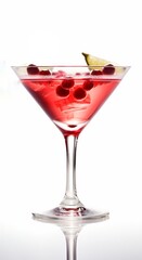 Refreshing cosmopolitan on a white background  created with Generative AI technology