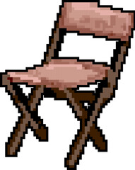 Fototapeta premium foldable folding chair game pixel art retro vector. bit foldable folding chair. old vintage illustration