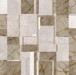 Mosaic background mixed of several natural stones or marble in a geometric shape.