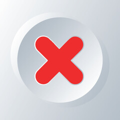 Obraz premium cross mark button
