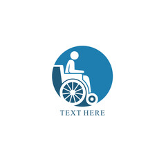 illustration of wheelchair, wheelchair icon, vector art.