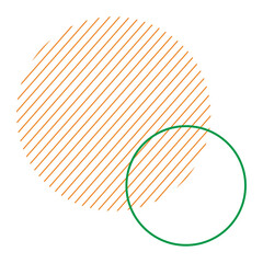 Geometric Circle Striped Shape