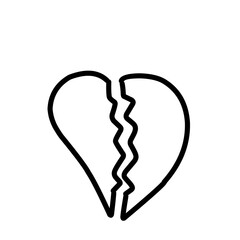 Heartbreak doodle icon 