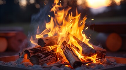Fototapeta premium Campfire at night