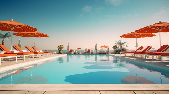 tropical resort pool