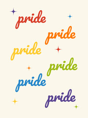 Naklejka na ściany i meble Happy Pride Month greeting card, poster.