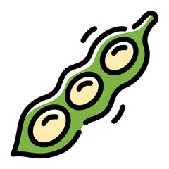 Pea Soybean Simple Line Icon Logo Symbol