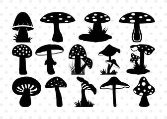 Mushroom SVG Cut Files | Mushroom Silhouette | Fungus Svg | Fungi Svg | Shrooms Svg | Oyster Mushroom Svg | Mushroom Bundle